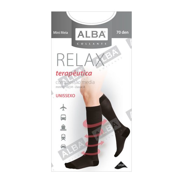 MINI MEIA RELAX TERAPÊUTICA UNISSEXO 70 DEN ALBA