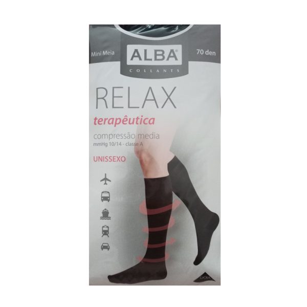 MINI MEIA RELAX TERAPÊUTICA UNISSEXO 70 DEN ALBA