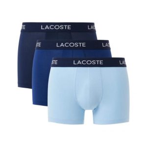 PACK 3 BOXERS LACOSTE PIQUE AZUL MARINHO