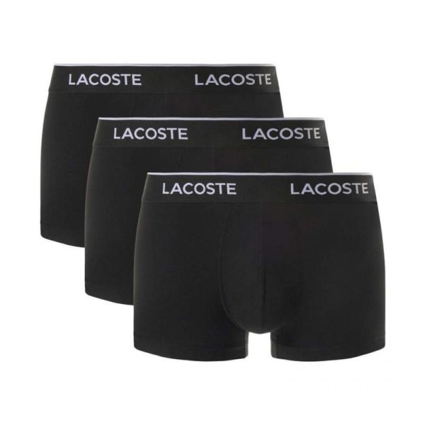 PACK 3 BOXERS LACOSTE PRETO
